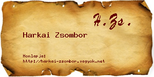 Harkai Zsombor névjegykártya